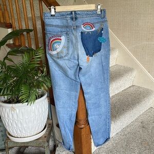 Forever 21 Boyfriend Jeans with Fun Embroidery